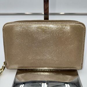 Fossil‎ Gold Zip Around Wallet/Wristlet